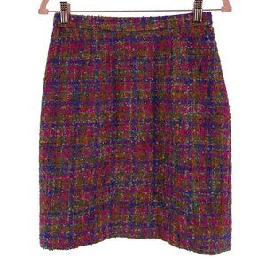 Lilli Ann Collections Women's Medium Vintage Fuchsia/Purple Tweed Skirt